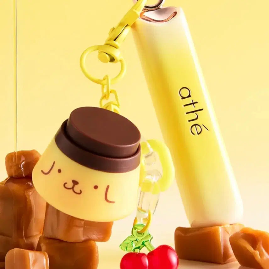 [BUNJANG] Apieu Authentic Lip Glowy Balm Pompompurin Edition (Newtini) + Keycap Keyring / 아떼 어센틱 립 글로이 밤 폼폼푸린 기획 10 뉴디 + 키캡키링 미개봉