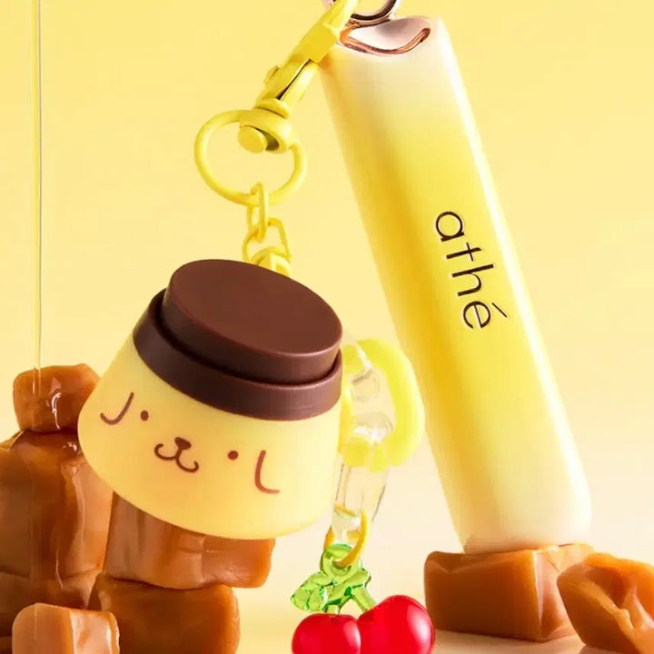 [BUNJANG] Apieu Authentic Lip Glowy Balm Pompompurin Edition (Newtini) + Keycap Keyring / 아떼 어센틱 립 글로이 밤 폼폼푸린 기획 10 뉴디 + 키캡키링 미개봉