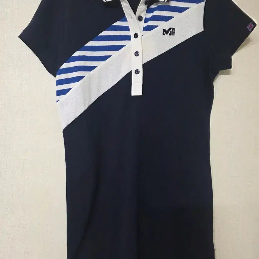 [BUNJANG] Millet Short Sleeve Polo Dress Navy / 밀레 반팔 카라티 원피스 네이비