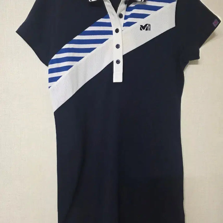 [BUNJANG] Millet Short Sleeve Polo Dress Navy / 밀레 반팔 카라티 원피스 네이비