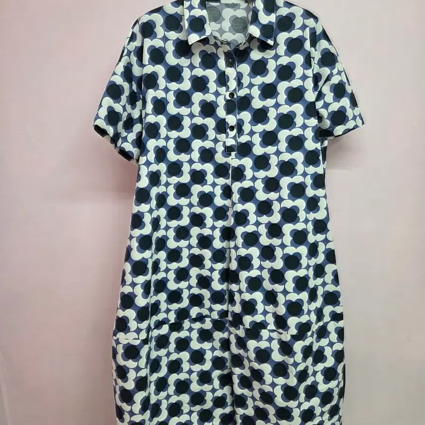 [BUNJANG] Cocoon Fit Patterned Dress / 아방한 코쿤핏 패턴 원피스 55-77