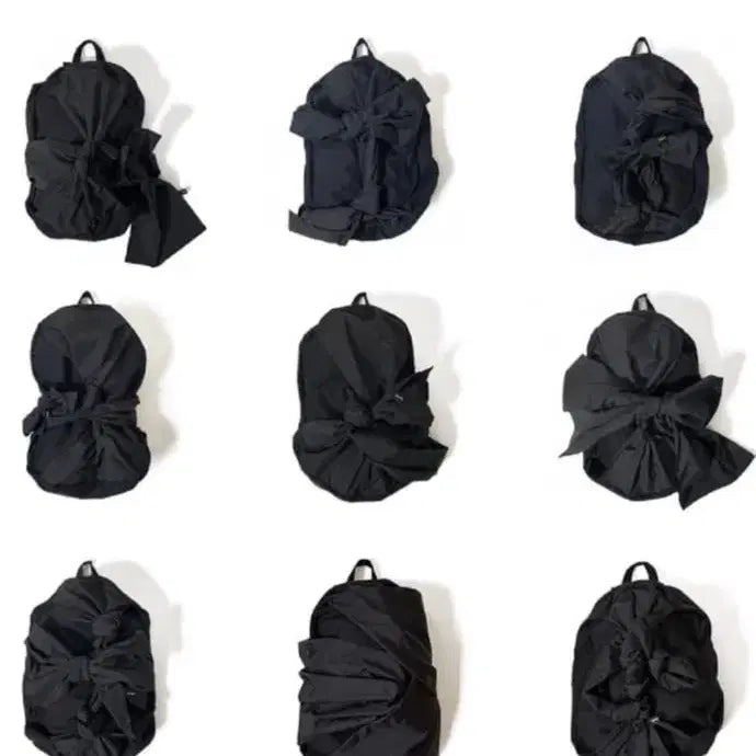 [BUNJANG] LeeWooGama Kalas Ribbon Backpack Black / 이우가마카라스 리본 백팩 블랙