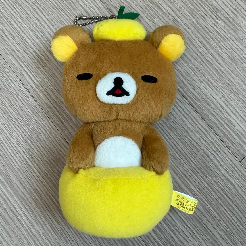 [BUNJANG] San-X Rilakkuma Lemon Plush Keychain / 산엑스 고전 리락쿠마 레몬 인형 키링