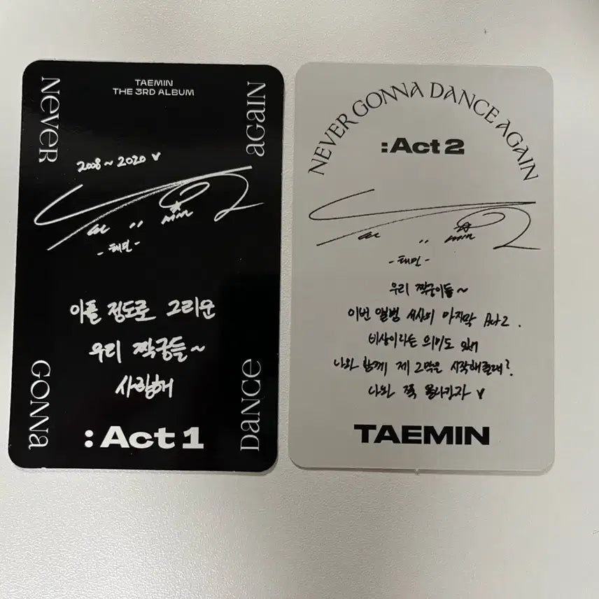 [BUNJANG] SHINee Taemin Act 1/Act 2 Photocard Bundle / 샤이니 태민 act1/act2 포토카드