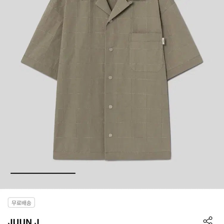 [BUNJANG] Juun.J 26SS Checkerboard Stitch Open Collar Shirt Beige Size 48 / 준지 26ss 체커보드 스티치 오픈칼라 셔츠 풀구성