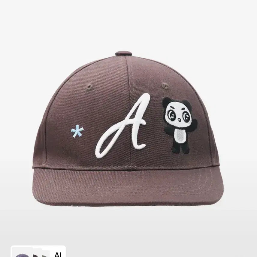 [BUNJANG] The Museum Visitor Panda Ball Cap Brown / 더뮤지엄비지터 모자 볼캡 판다 브라운