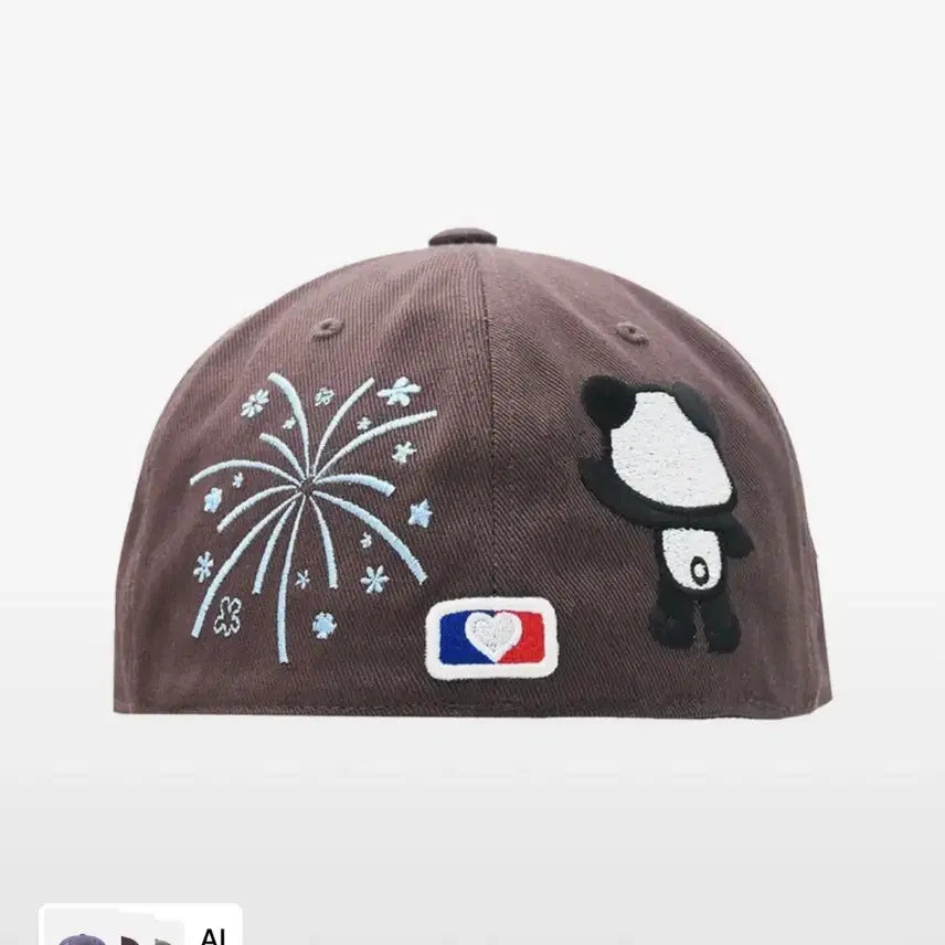 [BUNJANG] The Museum Visitor Panda Ball Cap Brown / 더뮤지엄비지터 모자 볼캡 판다 브라운