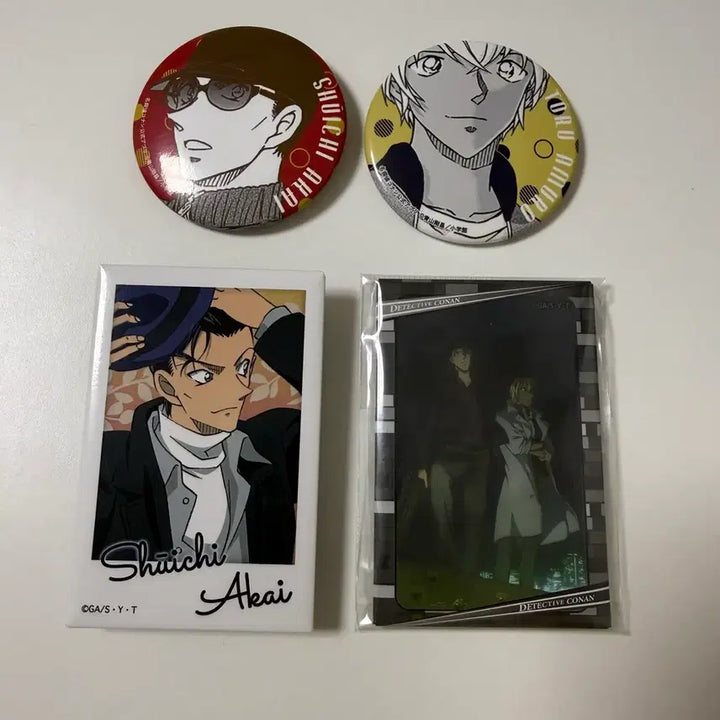 [BUNJANG] Detective Conan Akai Amuro Can Badge Set / 명탐정 코난 아카이 아무로 캔뱃지 세트