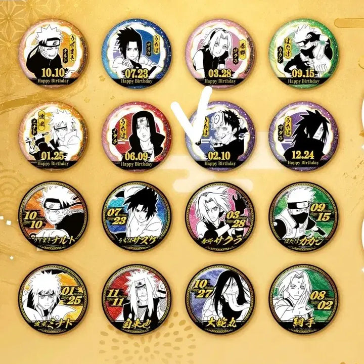 [BUNJANG] Naruto Uchiha Obito Nabubhu 3rd Edition, Birthday Badge, Shippuden Badge Bundle Set / 일괄)나루토 우치하 오비토 나부부 3탄,생일 뱃지,질풍전 뱃지 양도