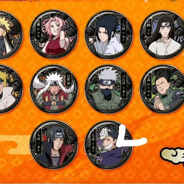 [BUNJANG] Naruto Uchiha Obito Nabubhu 3rd Edition, Birthday Badge, Shippuden Badge Bundle Set / 일괄)나루토 우치하 오비토 나부부 3탄,생일 뱃지,질풍전 뱃지 양도