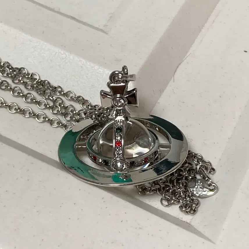 [BUNJANG] Vivienne Westwood Orb Necklace White Transparent / 급처! 비비안웨스트우드 빅orb목걸이 화이트 투명