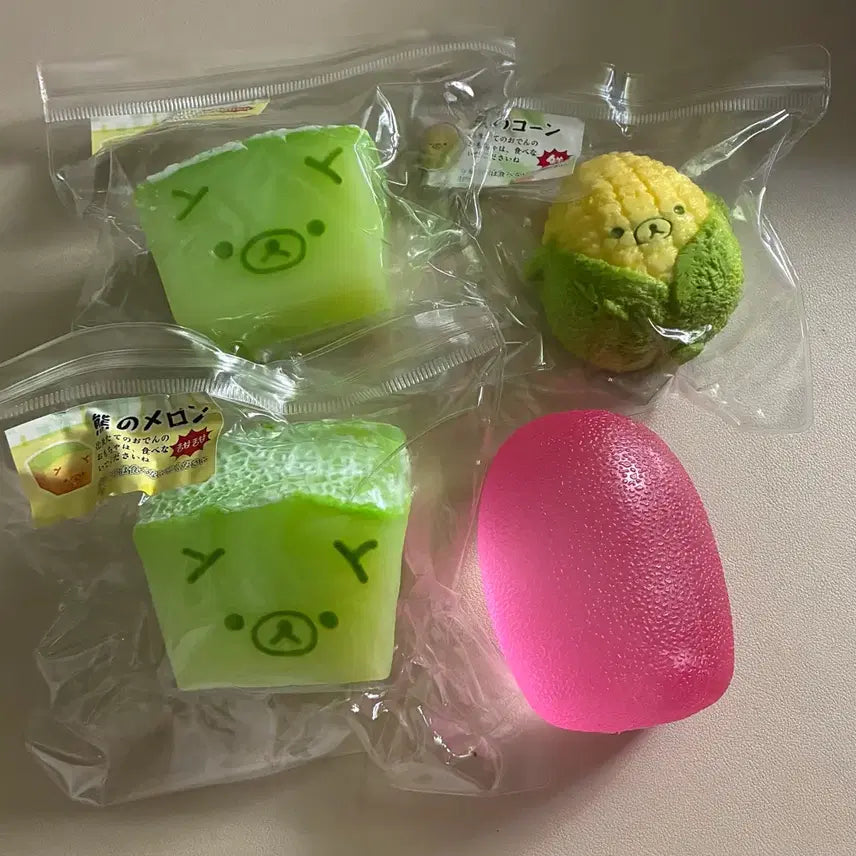 [BUNJANG] Rilakkuma Rose Stress Ball Bundle Set / 리락쿠마 말랑이, 로제 스트레스 볼 말랑이 일괄 판매