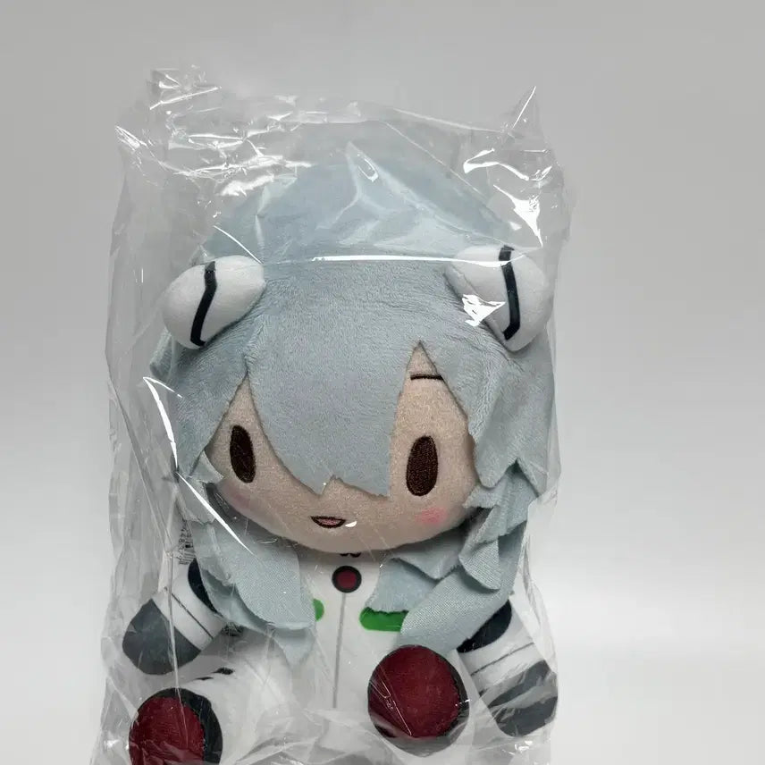 [BUNJANG] Evangelion Rei Ayanami Long Hair Fuwa Pucci Plush (22cm) / 미개봉) 에반게리온 후와푸치 레이(장발) 인형 약 22cm