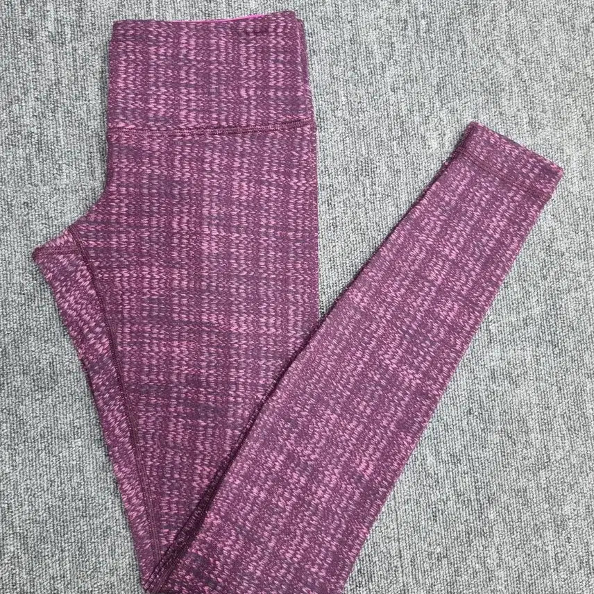 [BUNJANG] Lululemon Purple Pattern Leggings / 4/ 룰루레몬 레깅스 퍼플 패턴