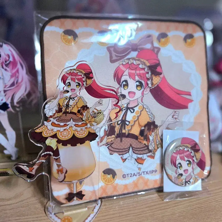 [BUNJANG] PriPara Marukuji Shiratama Mikkan Mika Acrylic Stand, Towel, and Can Badge Set / 프리파라 마루쿠지 시라타마 미캉 미카 아크릴 세트