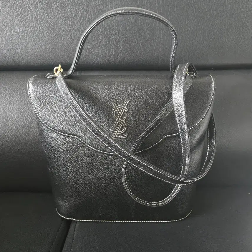 [BUNJANG] Saint Laurent YSL Logo Tote Shoulder Bag / 입생로랑 YSL 로고 토트 숄더백