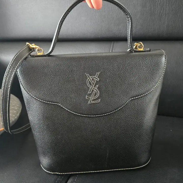 [BUNJANG] Saint Laurent YSL Logo Tote Shoulder Bag / 입생로랑 YSL 로고 토트 숄더백