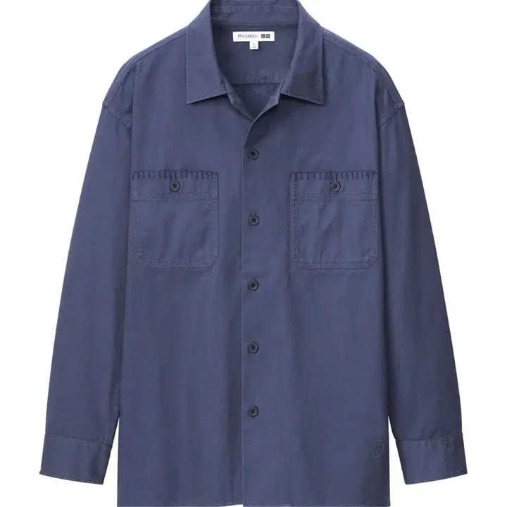 [BUNJANG] Uniqlo JW Anderson Cotton Twill Workshirt Blue / 유니클로 JW앤더슨 코튼트윌 워크셔츠 블루