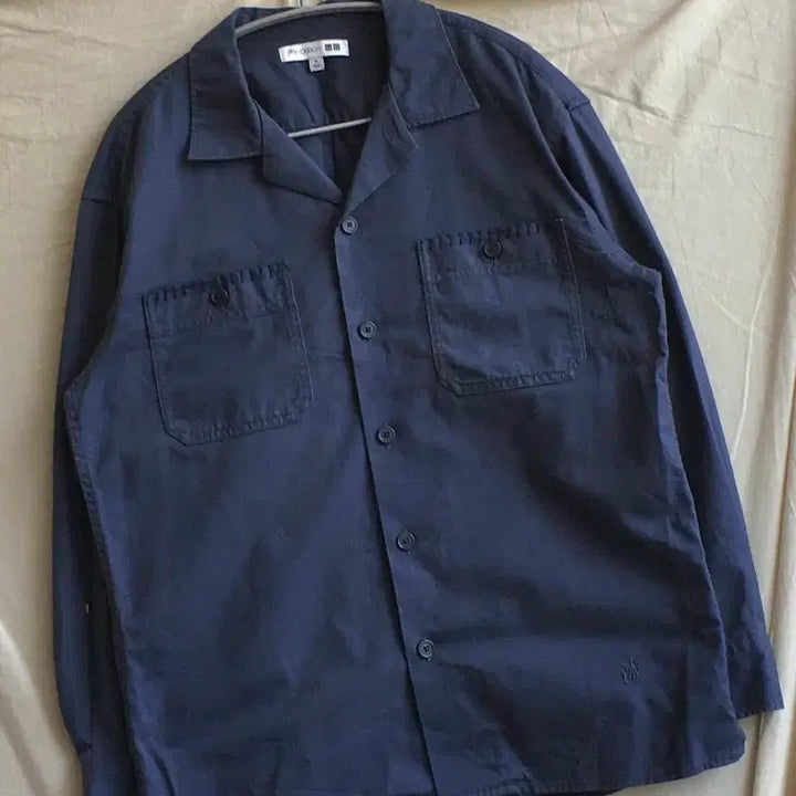 [BUNJANG] Uniqlo JW Anderson Cotton Twill Workshirt Blue / 유니클로 JW앤더슨 코튼트윌 워크셔츠 블루
