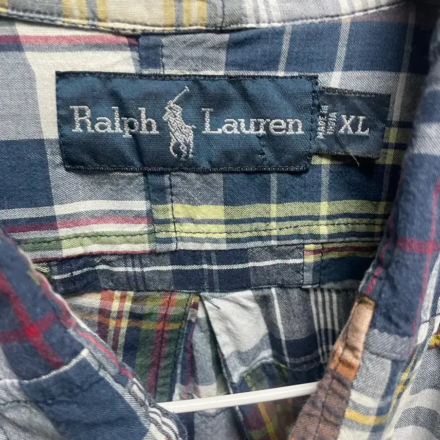 [BUNJANG] Polo Madras Patchwork Shirt XL / 폴로 마드라스 패치워크 셔츠 XL 국내 100