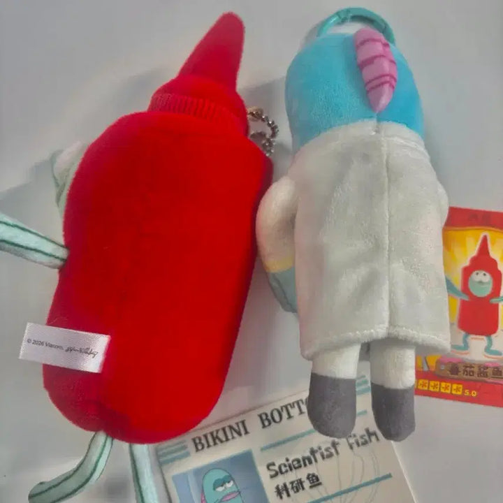 [BUNJANG] SpongeBob SquarePants Bikini Bottom Citizen Pop Mart Keychain Doll Prop Scientist / 스폰지밥 비키니시티 시민 팝마트 키링 인형 소품 과학자