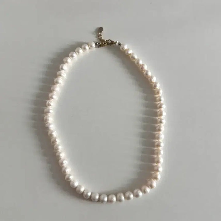 [BUNJANG] Freshwater Pearl Necklace 41cm + 6cm Extender / 담수 진주 목걸이
