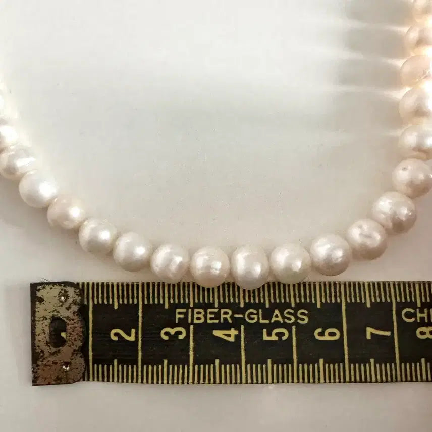 [BUNJANG] Freshwater Pearl Necklace 41cm + 6cm Extender / 담수 진주 목걸이