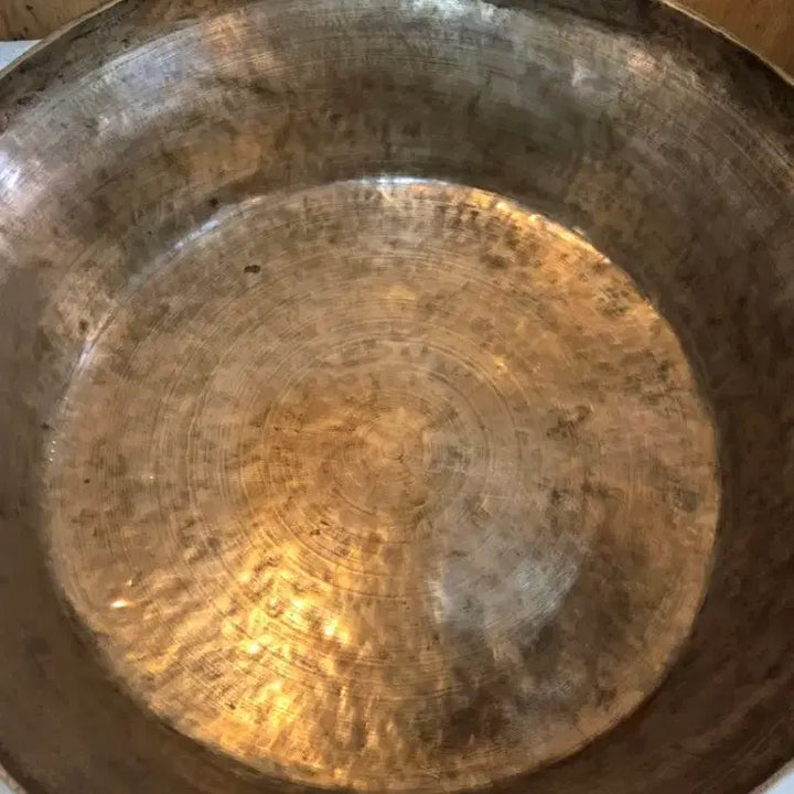 [BUNJANG] Antique Large Bangjja Brass Bowl / 옛날 대형 방짜 놋푼주