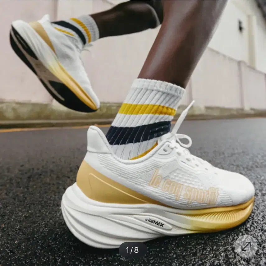 [BUNJANG] Le Coq Sportif Sneakers White Gold 255mm / [새제품]르꼬끄 스포르티브 운동화 화이트 골드, 255mm
