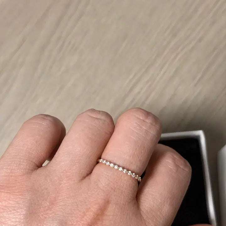 [BUNJANG] 4°C 18K Rose Gold Natural Diamond Ring / 일본 욘도씨 18K 로즈골드 천연다이아 반지 가드링