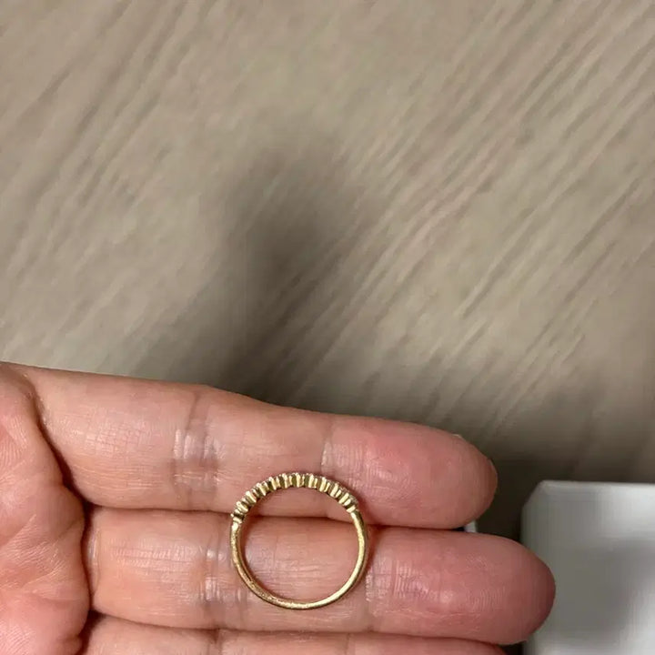 [BUNJANG] 4°C 18K Rose Gold Natural Diamond Ring / 일본 욘도씨 18K 로즈골드 천연다이아 반지 가드링