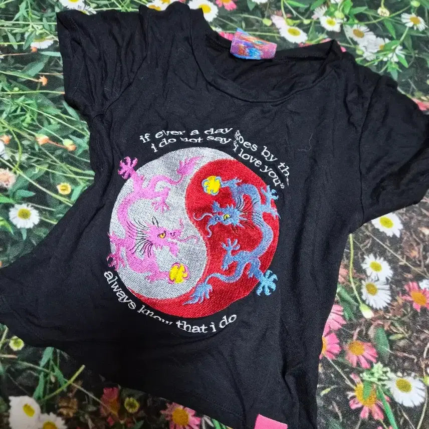 [BUNJANG] Omighty Yin Yang Crop Top (Discontinued/Authentic) / [단종/해외정품] 오마이티 Omighty 음양 Yin Yang 크롭탑