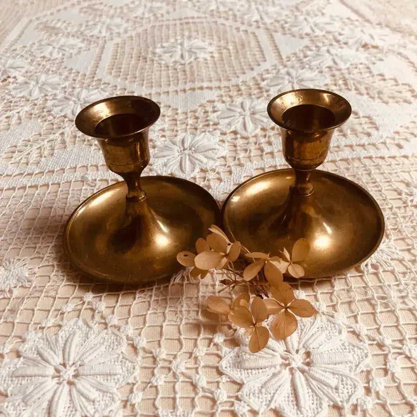 [BUNJANG] Antique Brass Candlestick / 앤틱 빈티지 황동 브라스 촛대