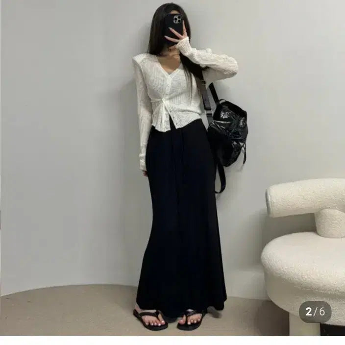 [BUNJANG] Antique J Yoni Skirt Black / 엔티크제이 요니스커트