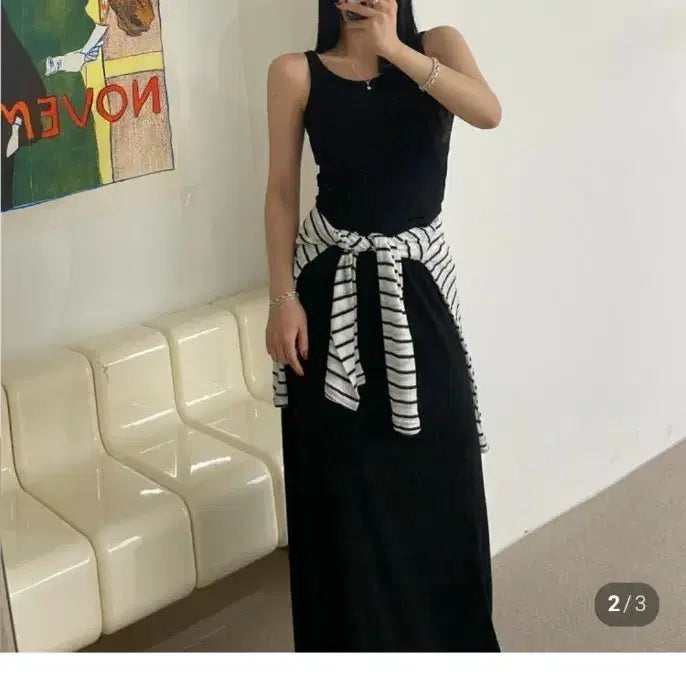 [BUNJANG] Antique J Pudungi Skirt Set / 엔티크제이 푸둥이 스커트세트
