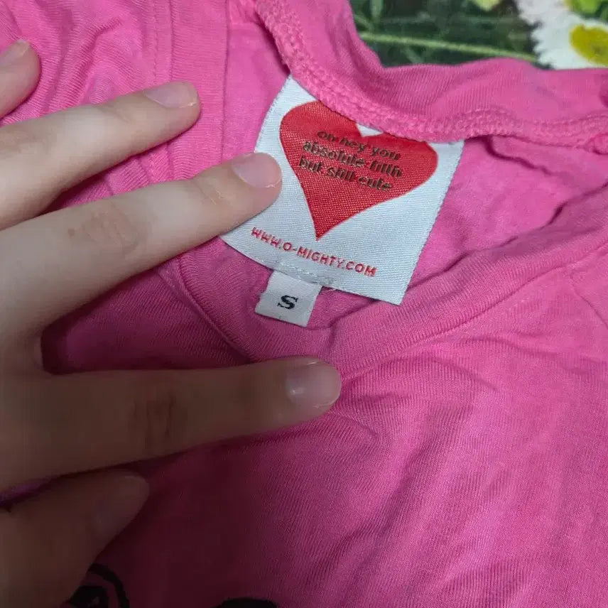 [BUNJANG] omighty Pink Teddy Bear Crop Top / [단종/해외정품] 오마이티 omighty 핑크 테디베어 크롭탑