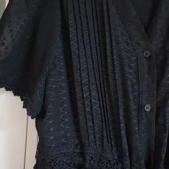 [BUNJANG] Plastic Island Black Chiffon Ruffle Dress / 플라스틱아일랜드 블랙 쉬폰 캉캉 원피스