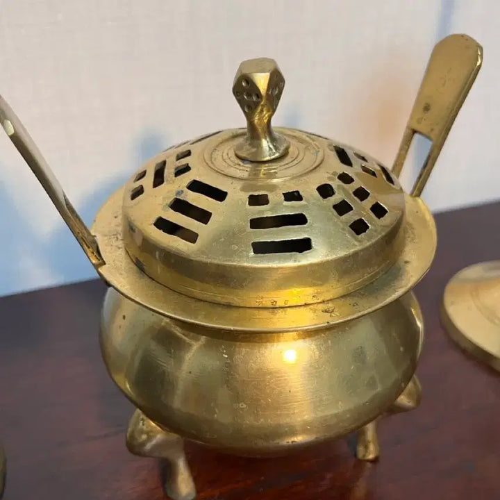 [BUNJANG] Domestic Bronze Censer and Candlestick Set / 국산 동향로, 동촛대 세트