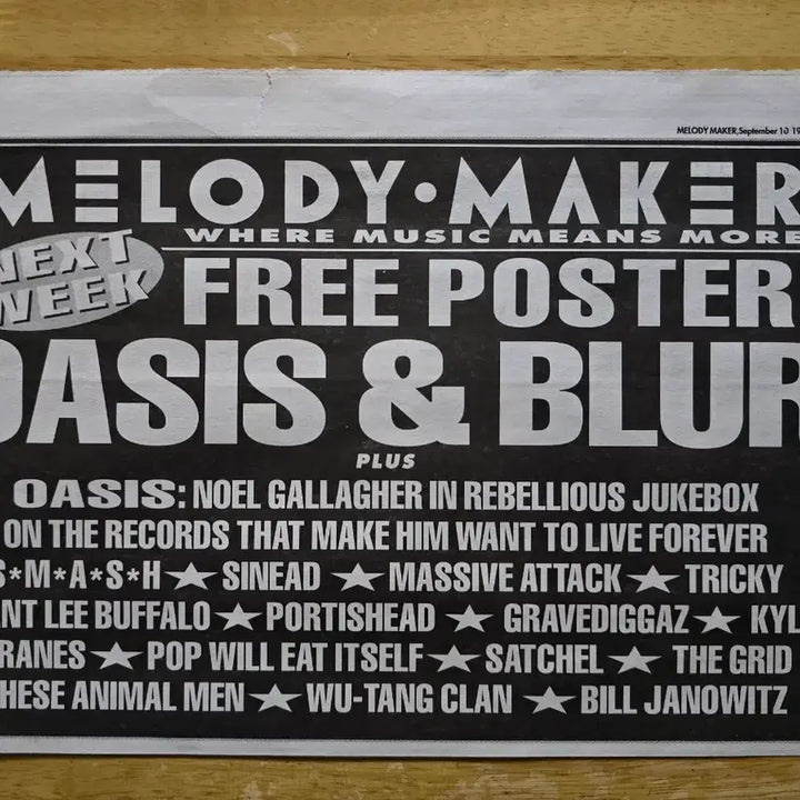 [BUNJANG] Oasis Blur Magazine Scrap Poster / 포스터 oasis Blur 오아시스 블러 매거진 스크랩