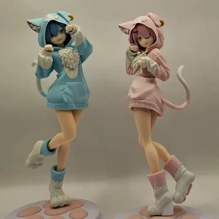 [BUNJANG] Re:Zero Rem Ram Mofumofu Figure Set Bundle / [미개봉] 리제로부터시작하는이세계생활 렘 람 모후모후 피규어세트 일괄판매