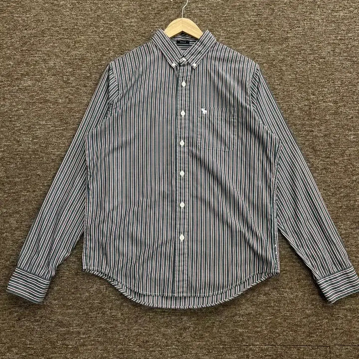 [BUNJANG] Abercrombie &amp; Fitch Striped Shirt - Size M / 아베크롬비 스트라이프 셔츠 M