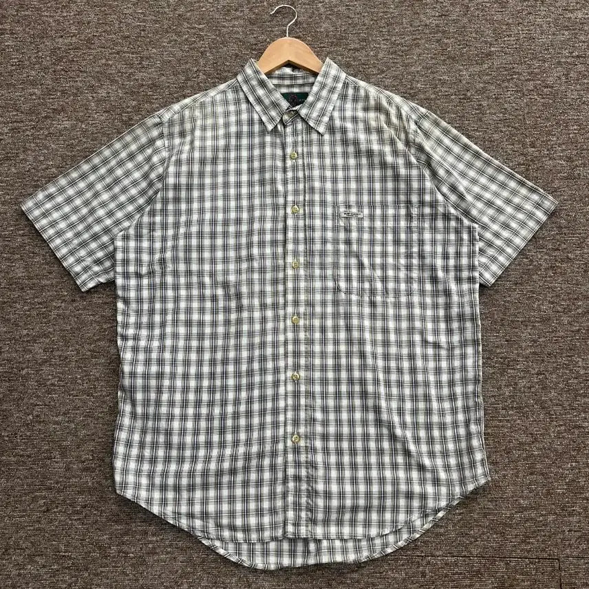 [BUNJANG] Hunt Classic Check Short Sleeve Shirt / 헌트 클래식 체크 반팔 셔츠 100