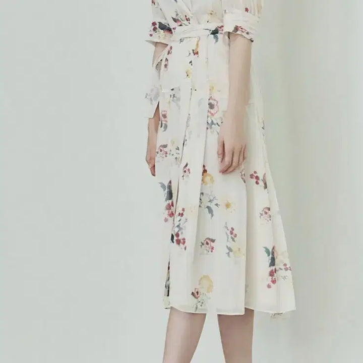 [BUNJANG] Cerruti 1881 Floral Print Wrap Maxi Dress / Cerruti 1881 플로럴 꽃무늬 랩원피스 롱원피스