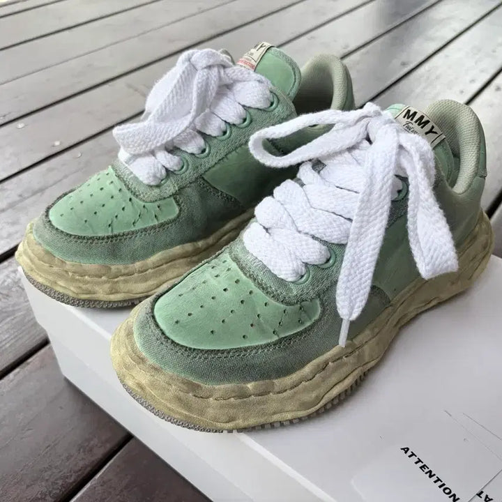 [BUNJANG] Mihara Yasuhiro Wayne Distressed Mint Size 41 / 미하라야스히로 웨인 디스트레스 민트 41사이즈