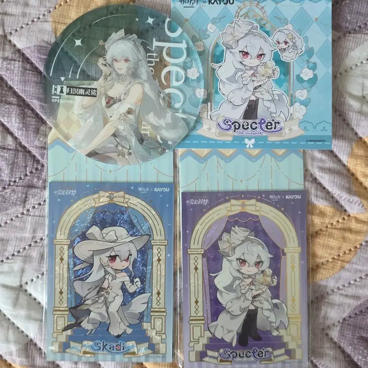 [BUNJANG] Arknights KAYOU Collaboration Specter &amp; Skadi Acrylic Coaster + Shikishi + Photocard Bundle Set / 명일방주 KAYOU 콜라보 스펙터&amp;스카디 특전 판매