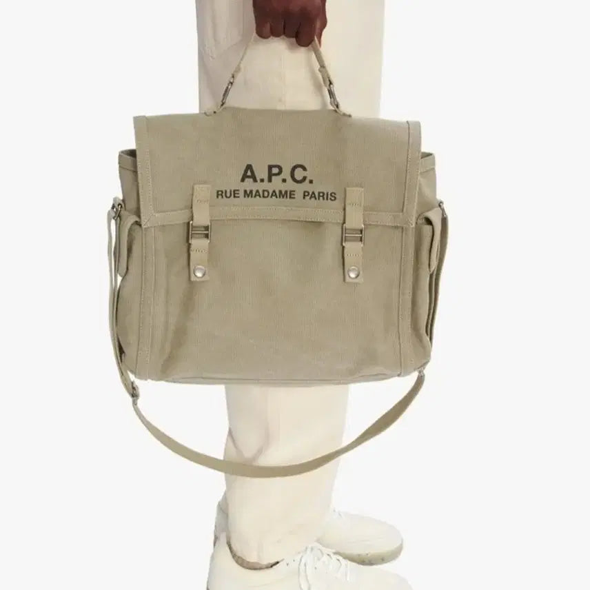 [BUNJANG] APC Recuperation Satchel Tote Bag Shoulder Bag Khaki / (새상품55%할인)APC 아페쎄 레쿠퍼레이션 사첼형 토트백/숄더백 카키