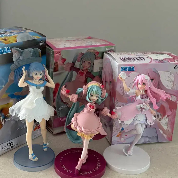 [BUNJANG] Sega Figure 3 Types Set (Rem, Miku, etc.) / 피규어 3종 세트 (렘,미쿠 등)