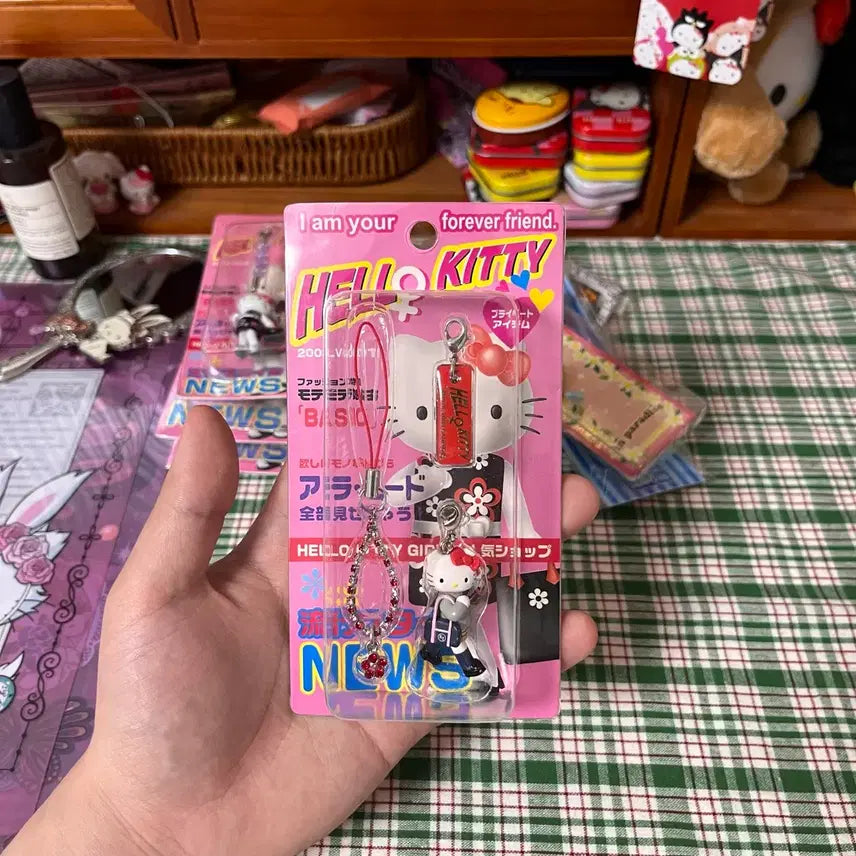 [BUNJANG] Vintage Kitty Dress-Up Uniform Kitty Strap / 고전키티 키티스트랩 롱다리키티 드레스업키티 교복키티