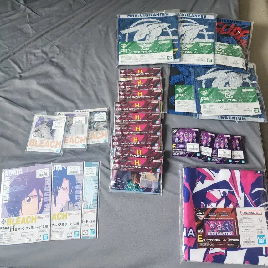 [BUNJANG] My Hero Academia Vigilantes + Bleach Ichiban Kuji Prize Bundle (25 Items, Sealed) / 최저가 미개봉) 제일복권 나히아 비질랜티+블리치 하위상 일괄 25개
