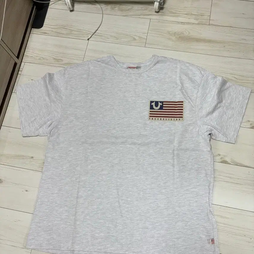 [BUNJANG] True Religion Old Glory Mélange Grey Short Sleeve T-Shirt L / 트루릴리젼 올드 글로리 멜란지 그레이 반팔 티셔츠 L